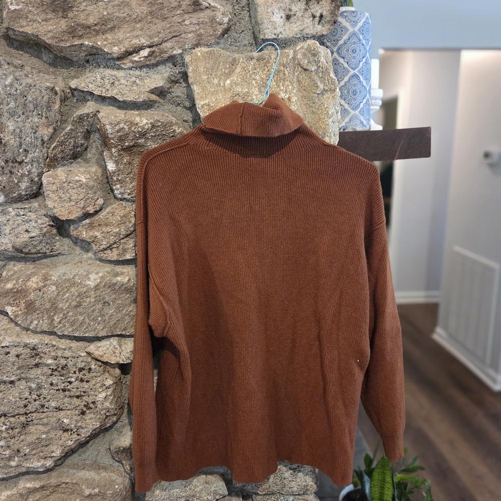 Free People Warm Brown Turtleneck Sweater - Picture 2 of 7